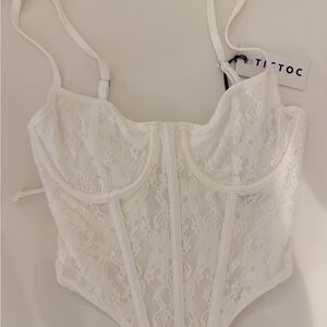 White Lace Bustier